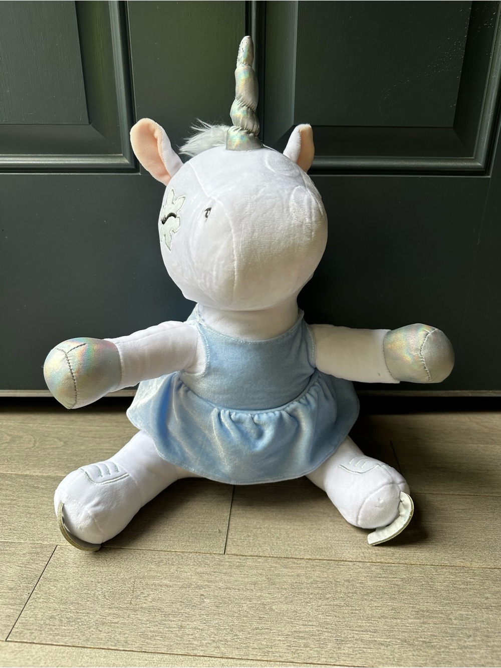 Carters White Unicorn Tutu  Ice skates Plush Stuffed Animal Gift Collectible